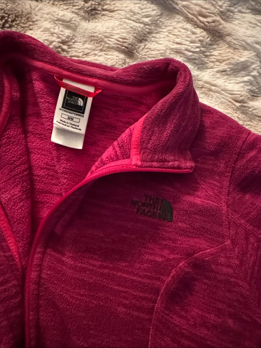 The North Face Women’s Dark Pink Full-Zip Fleece Jacket